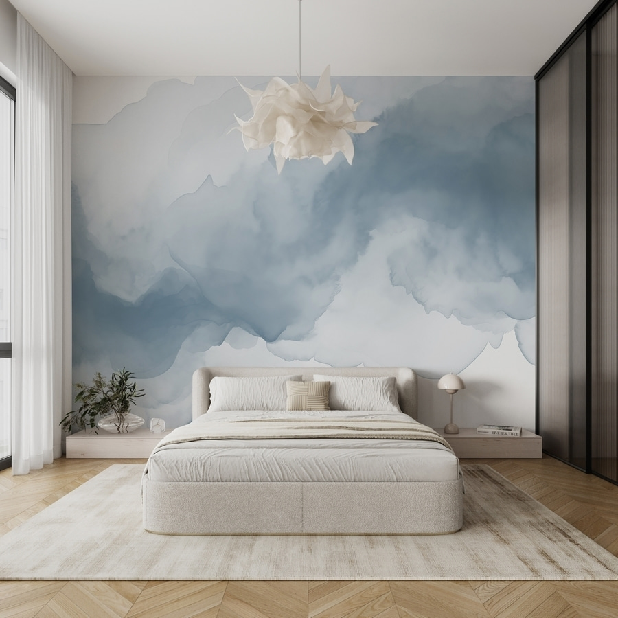 Schwebende Tintenwolken in einem Interieur