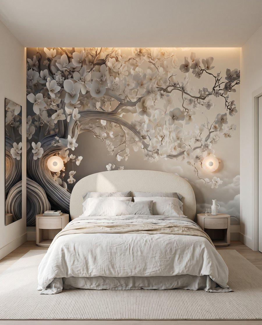Blütenbaum über Wellen — Interieur 2