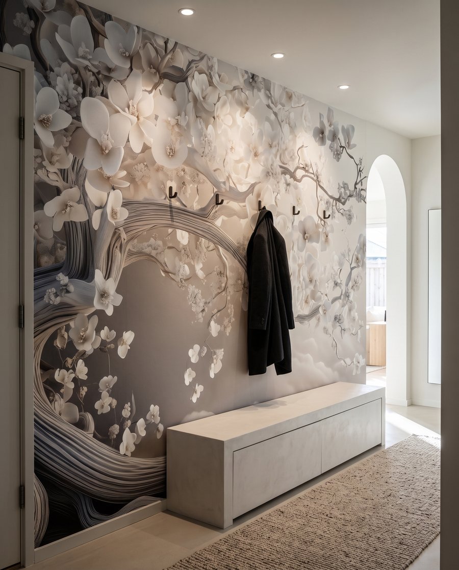 Blütenbaum über Wellen — Interieur 6