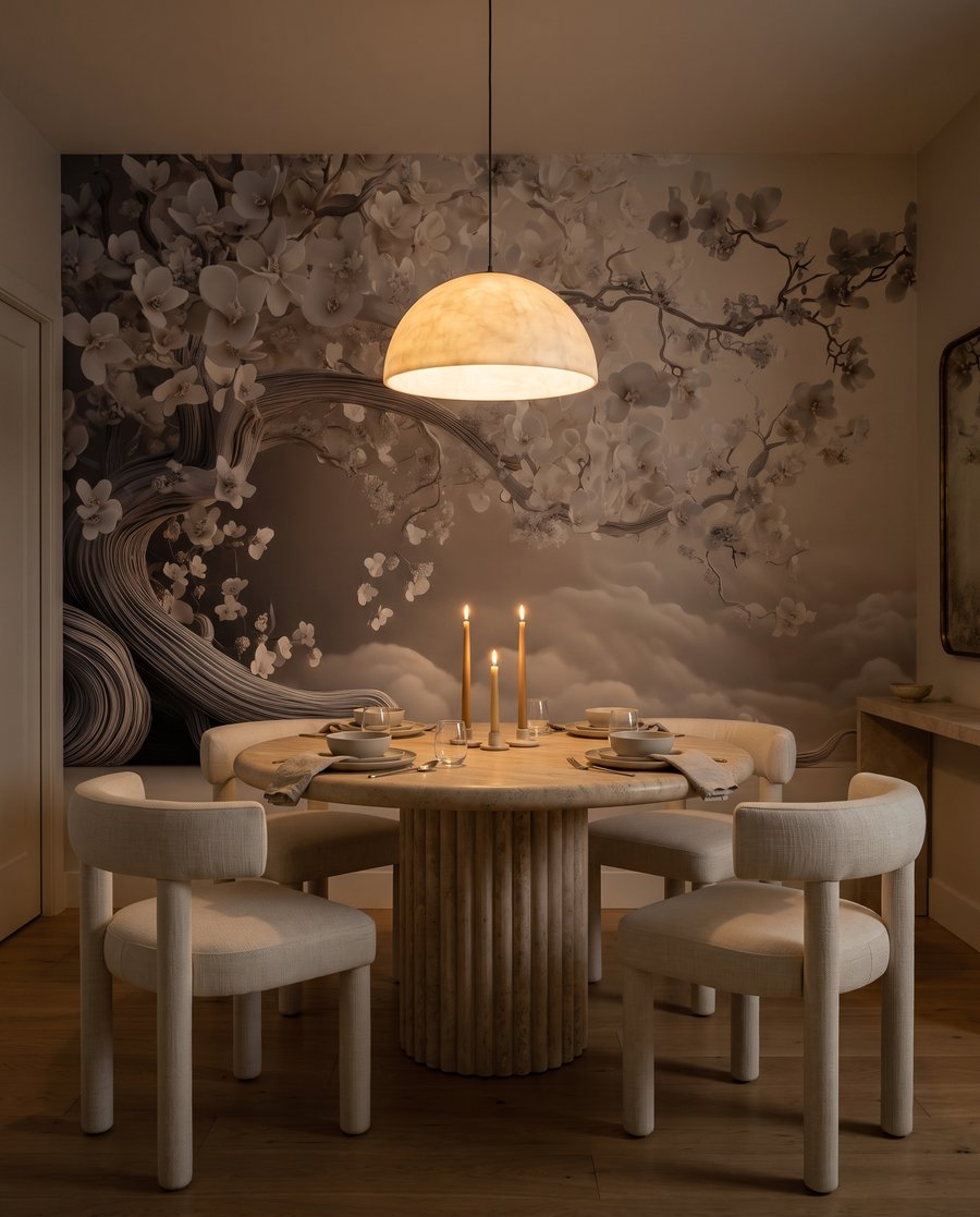 Blütenbaum über Wellen — Interieur 8