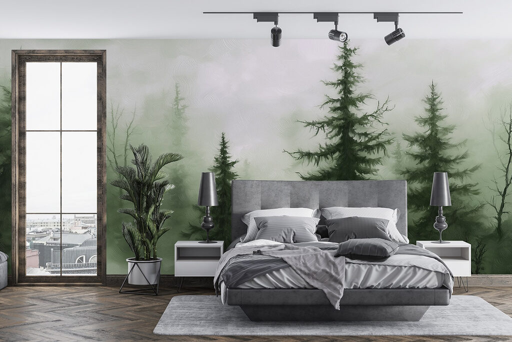 Dunkle Tannen im Nebel — Interieur 2