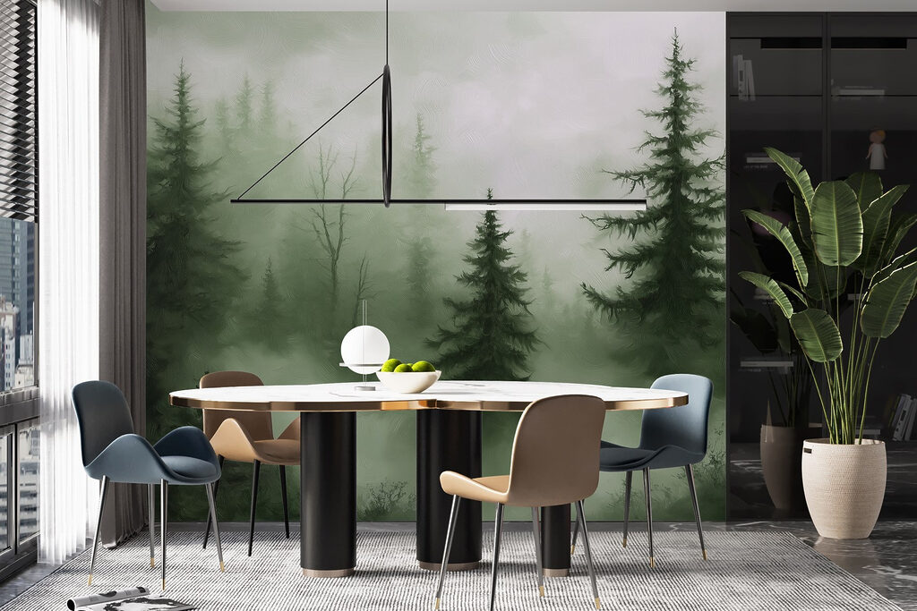 Dunkle Tannen im Nebel — Interieur 5