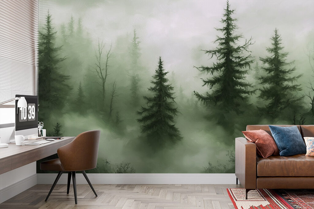 Dunkle Tannen im Nebel — Interieur 6