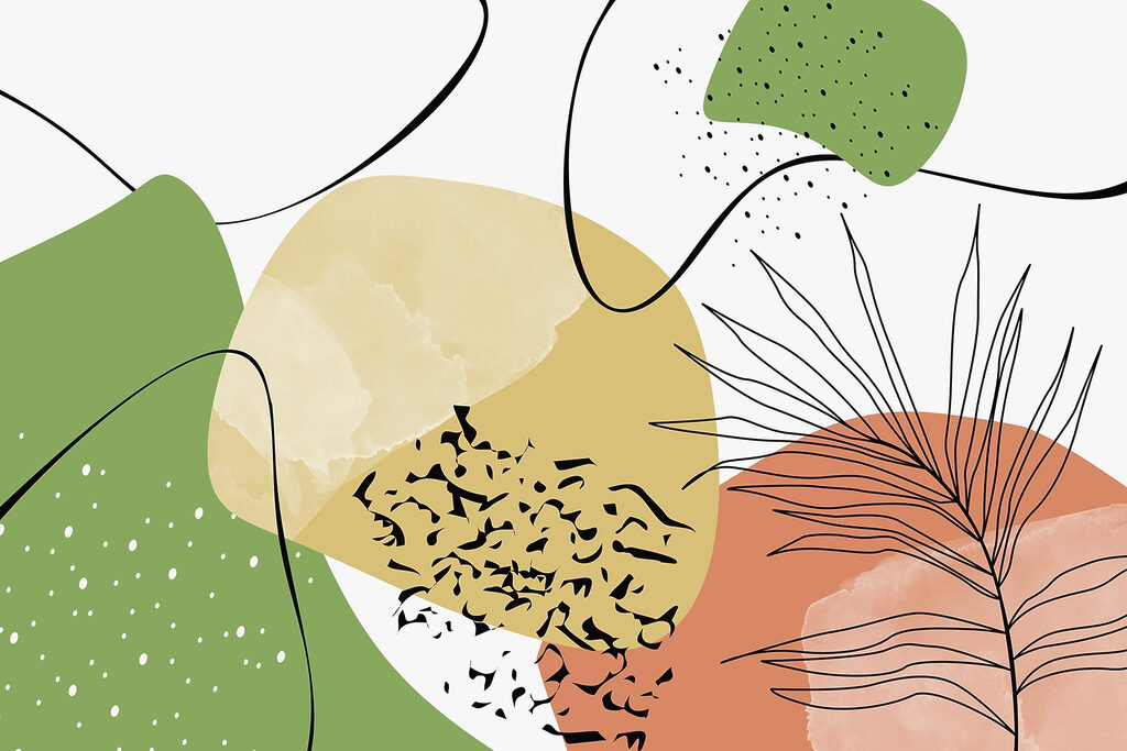 Farben und schwarze Kurven — ganzes Design
