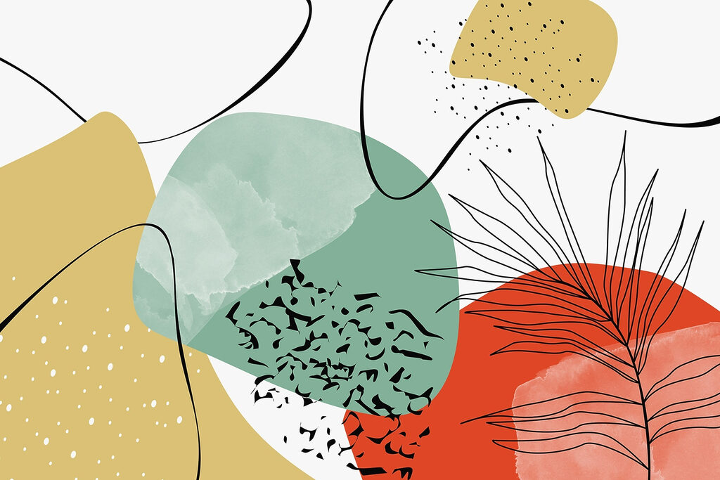 Farben und schwarze Kurven — ganzes Design
