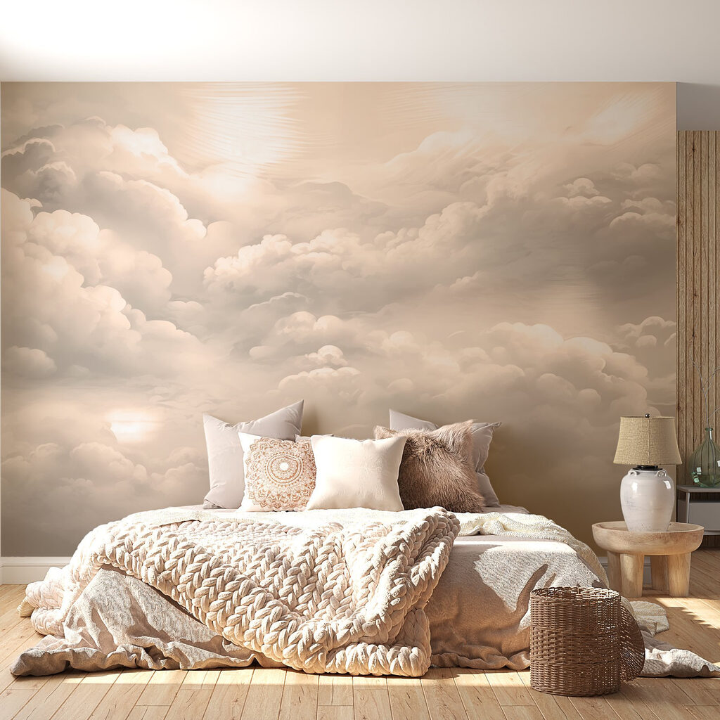 Sanftes Licht zwischen Wolken in einem Interieur