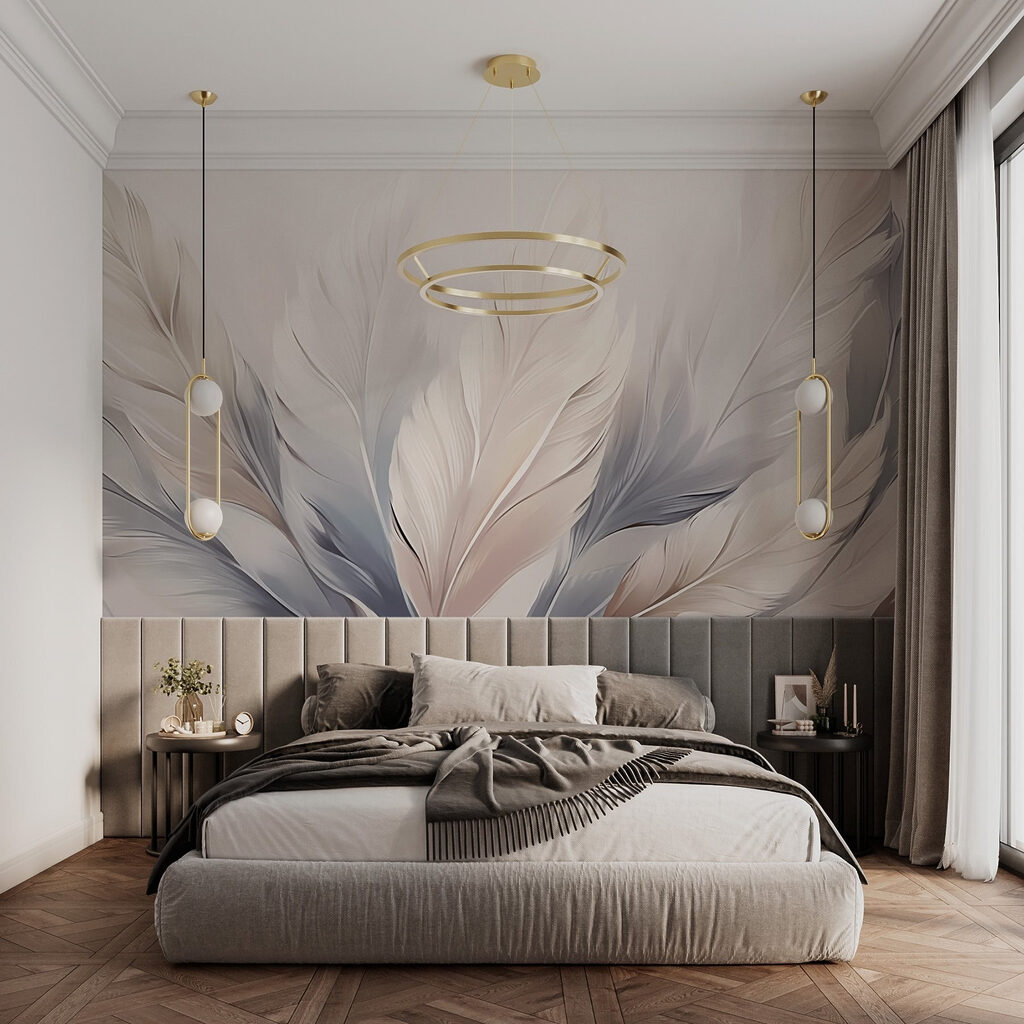 Federleichte Blätter in einem Interieur