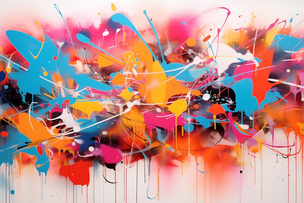 Bunte Farbspritzer — ganzes Design