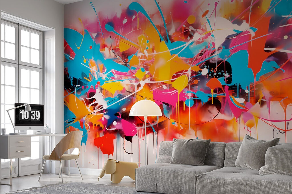 Bunte Farbspritzer — Interieur 1
