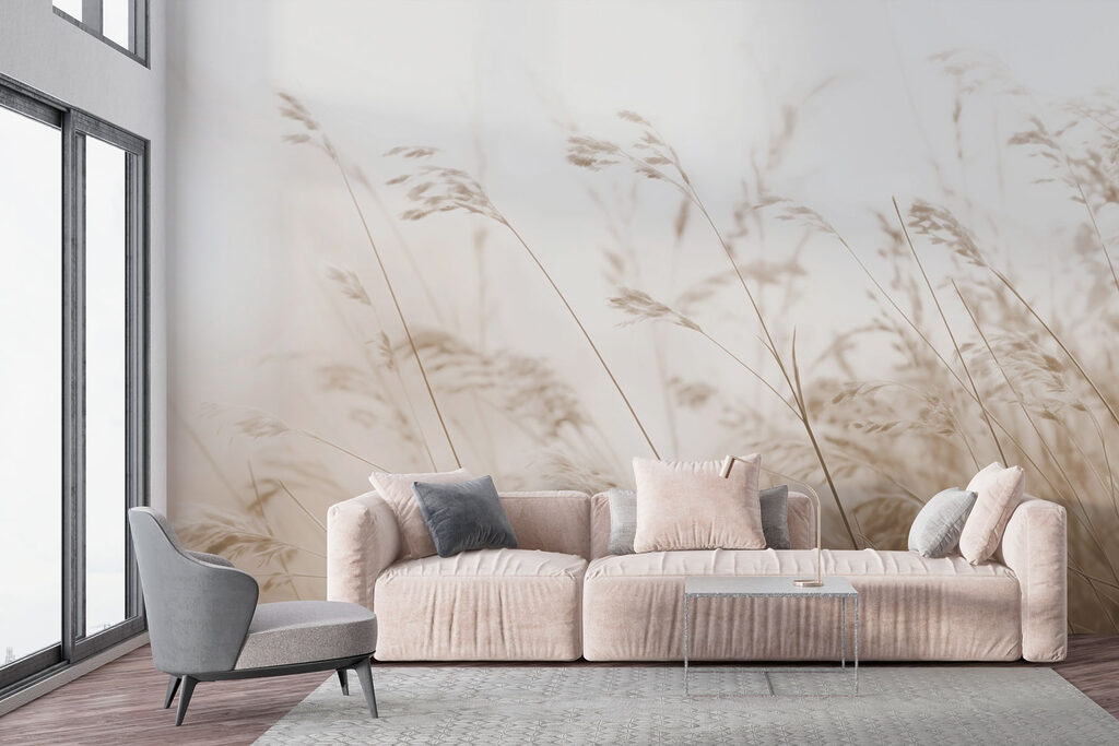 Gräser im Wind in einem Interieur