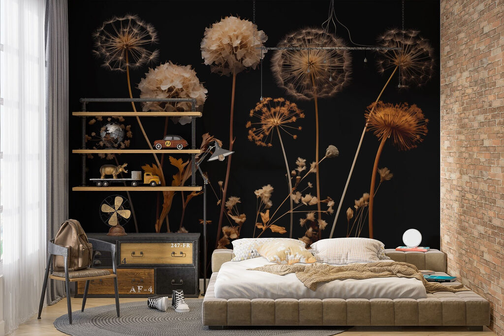 Trockenblumen im Helldunkel — Interieur 1