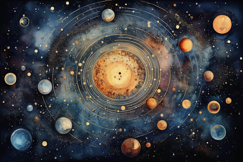 Tanz der Planeten — ganzes Design