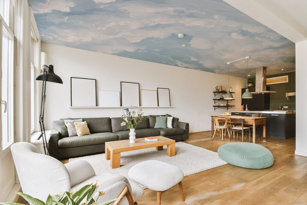Wolken am hellblauen Himmel — Interieur 6