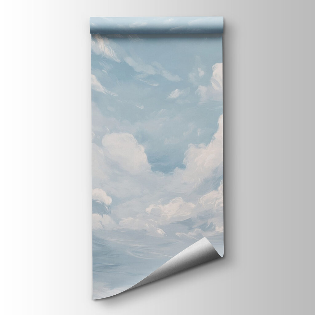 Wolken am hellblauen Himmel — Produktansicht