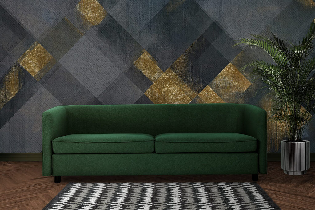 Quadrate mit goldenen Flächen — Interieur 4