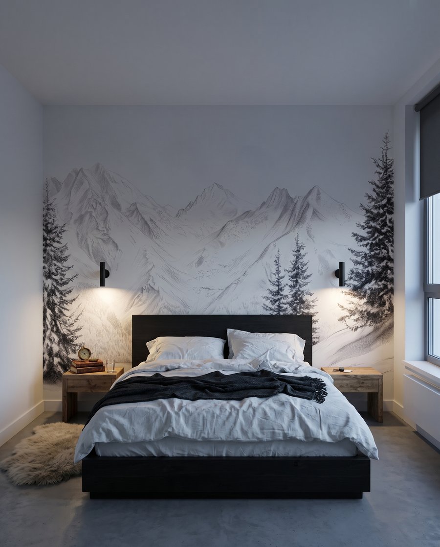 Kiefern vor weißen Gipfeln — Interieur 2