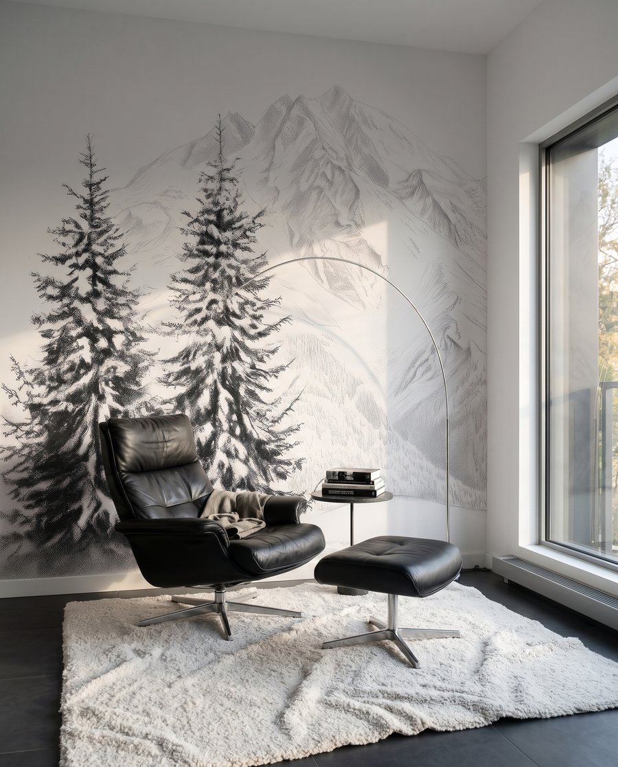 Kiefern vor weißen Gipfeln — Interieur 5