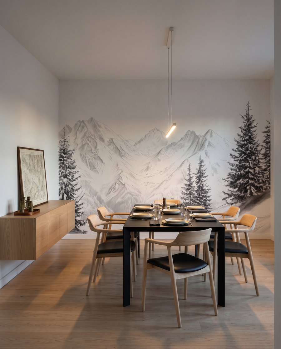 Kiefern vor weißen Gipfeln — Interieur 7