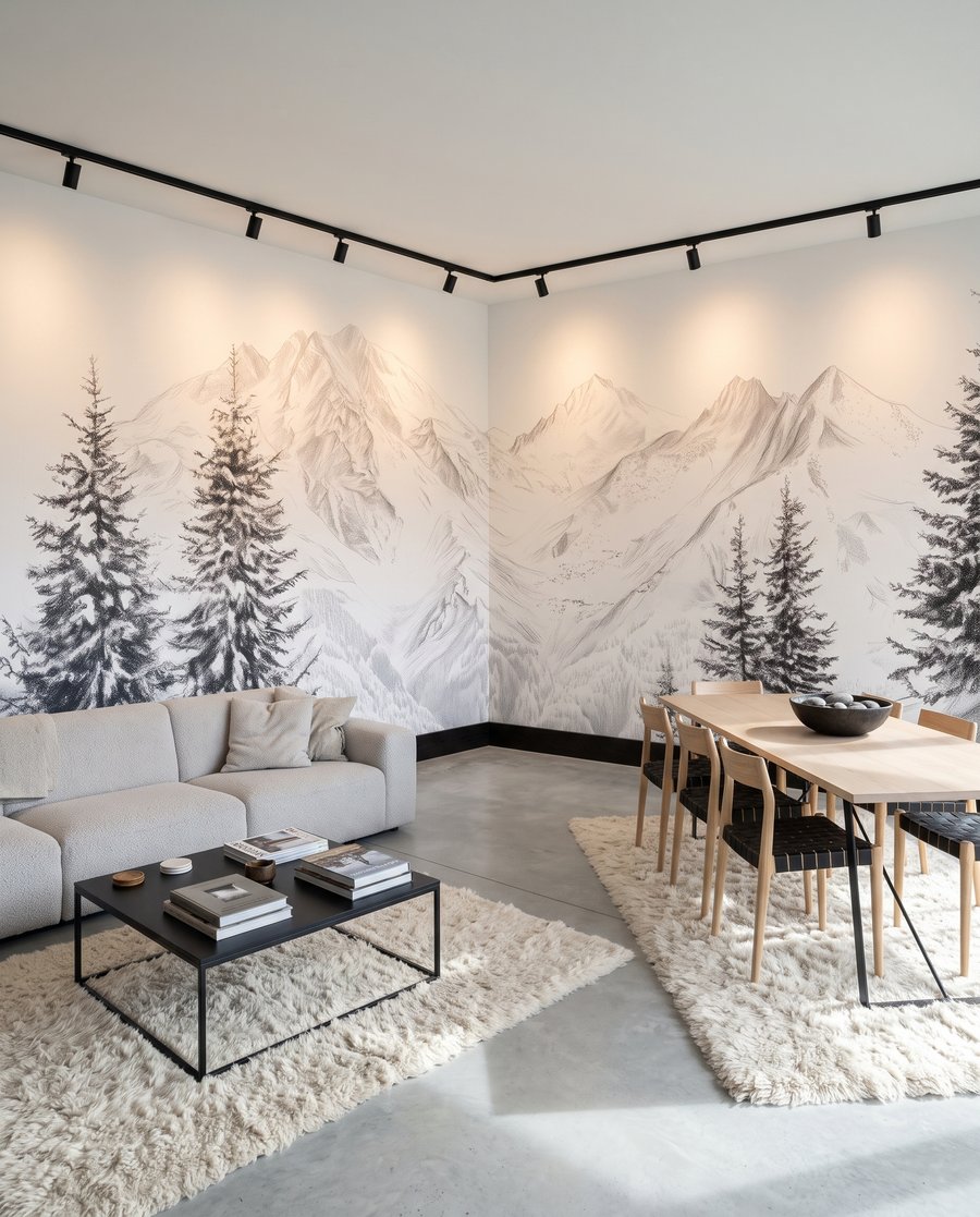 Kiefern vor weißen Gipfeln — Interieur 8