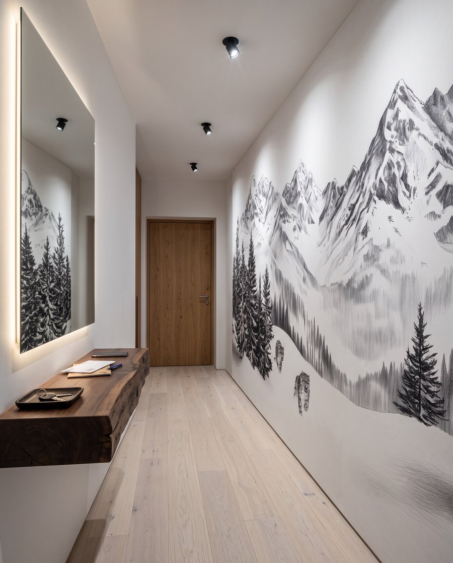 Vögel über weißen Gipfeln — Interieur 4