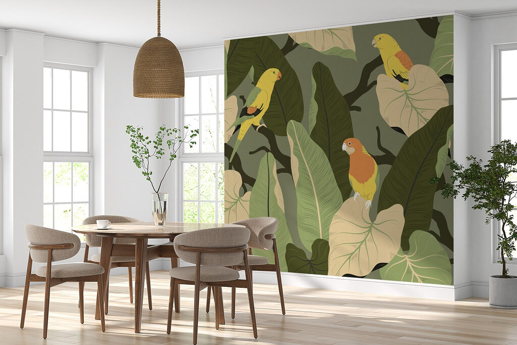 Bunte Vögel im Garten — Interieur 7