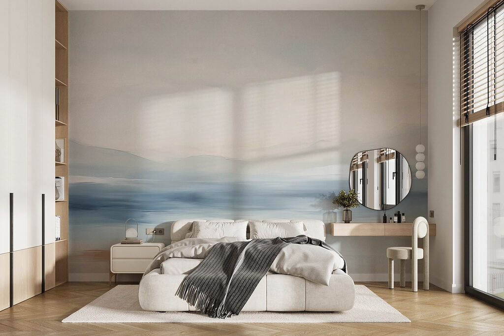 Meer in verblassendem Blau in einem Interieur