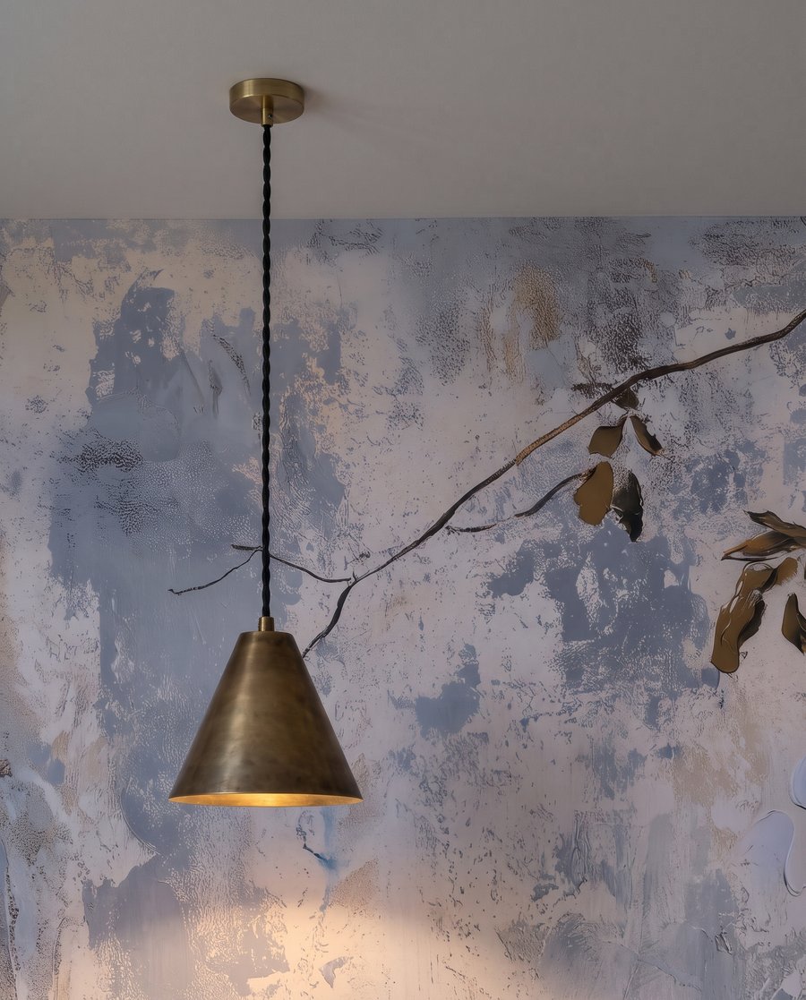 Lila Blüten auf Patina — Detail