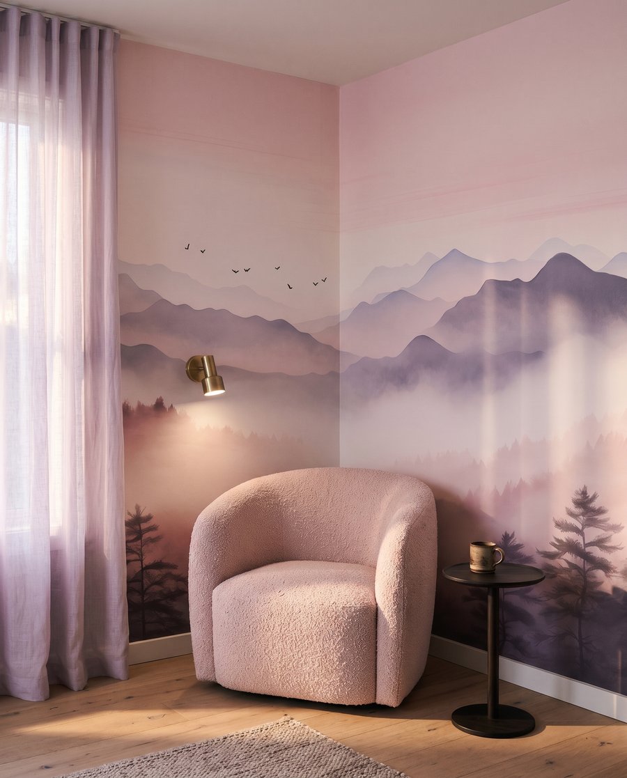 Bergtal im rosa Nebel — Interieur 2