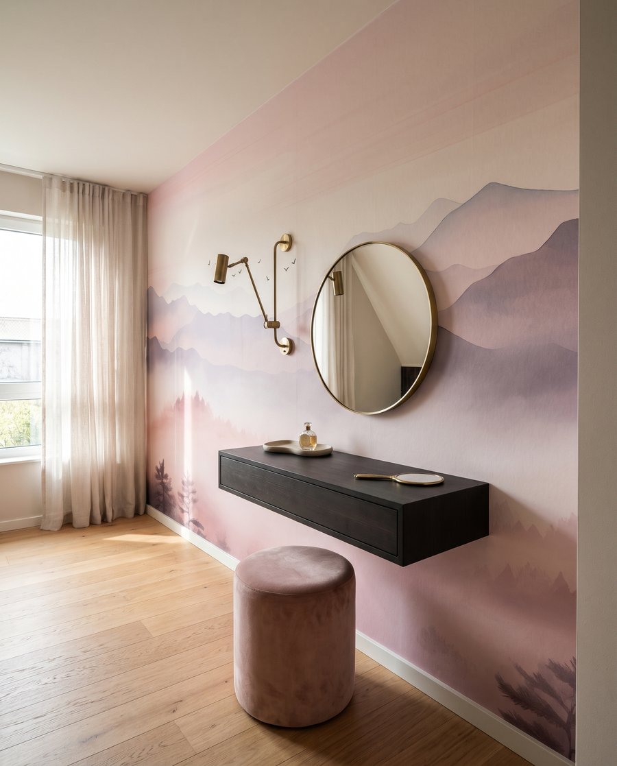 Bergtal im rosa Nebel — Interieur 3