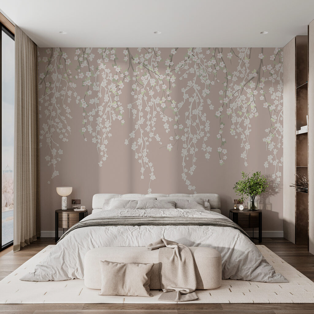 Zarte Girlanden in einem Interieur