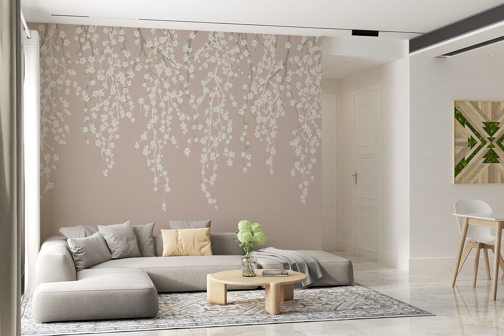 Zarte Girlanden in einem Interieur