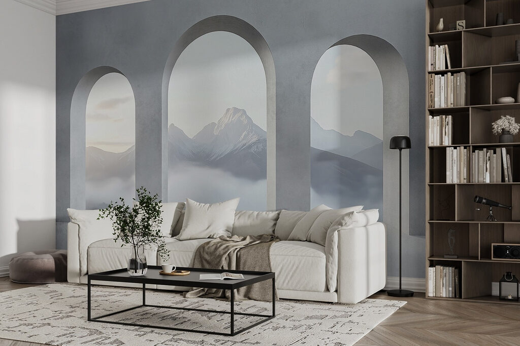 Bergblick durch Bögen — Interieur 3