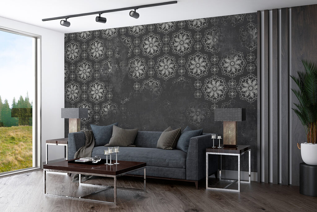 Spitzenrosetten mit Patina in einem Interieur