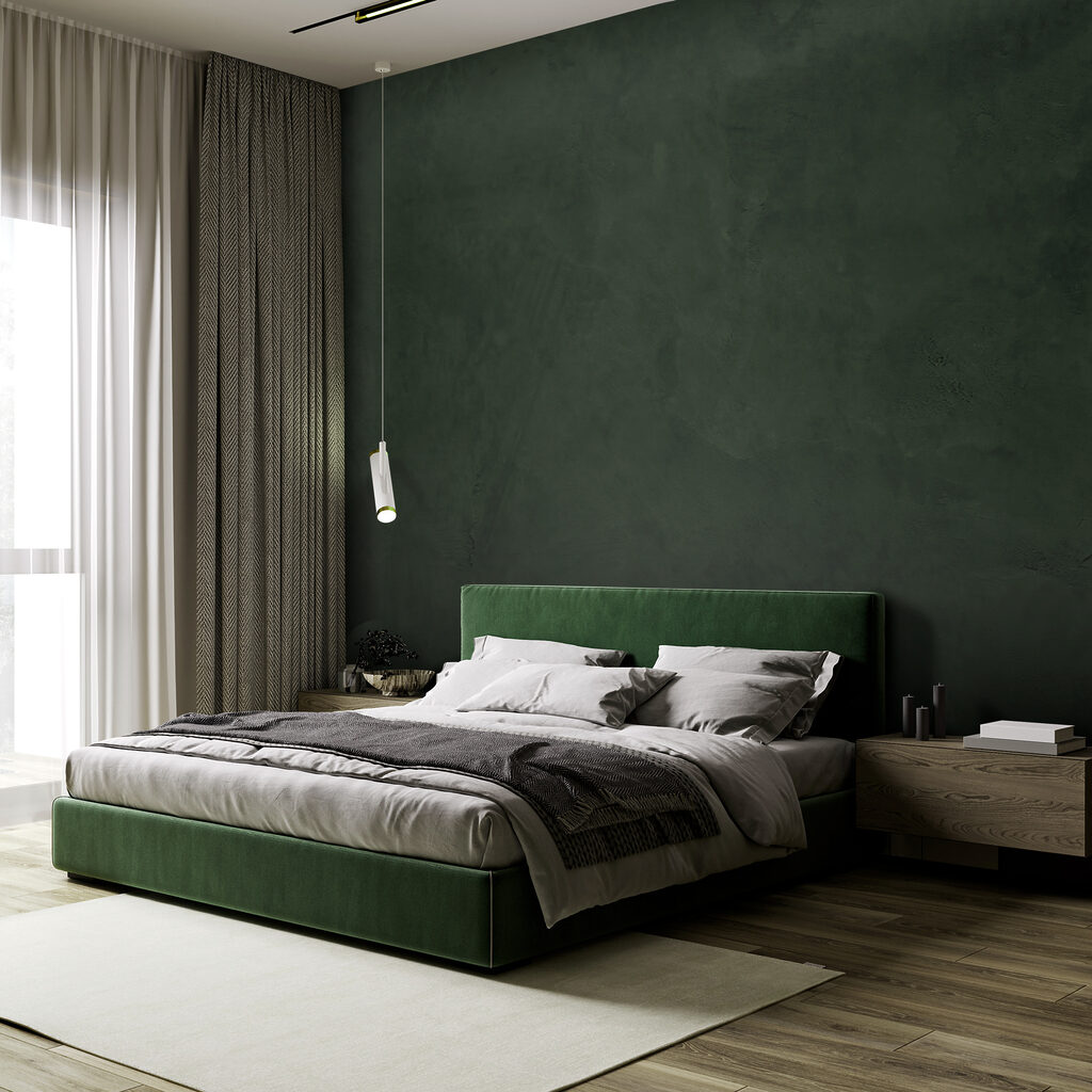 Tiefe Farbe mit Patina in einem Interieur