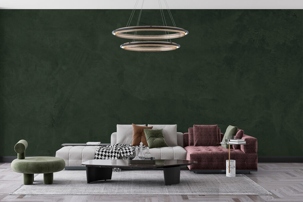 Tiefe Farbe mit Patina in einem Interieur