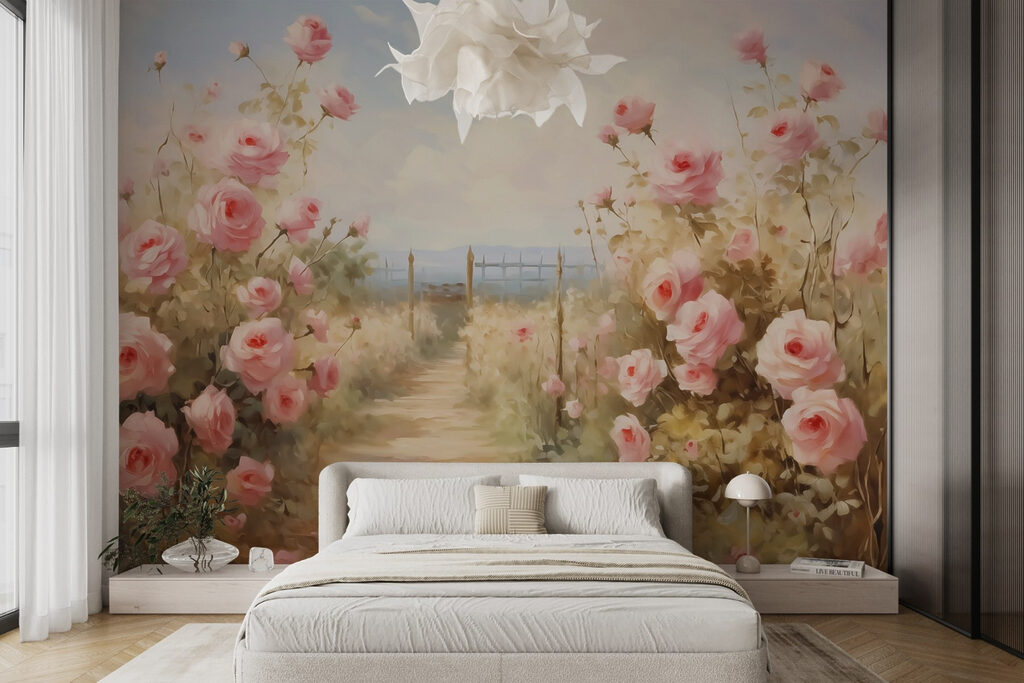 Rosenweg zum Meer in einem Interieur