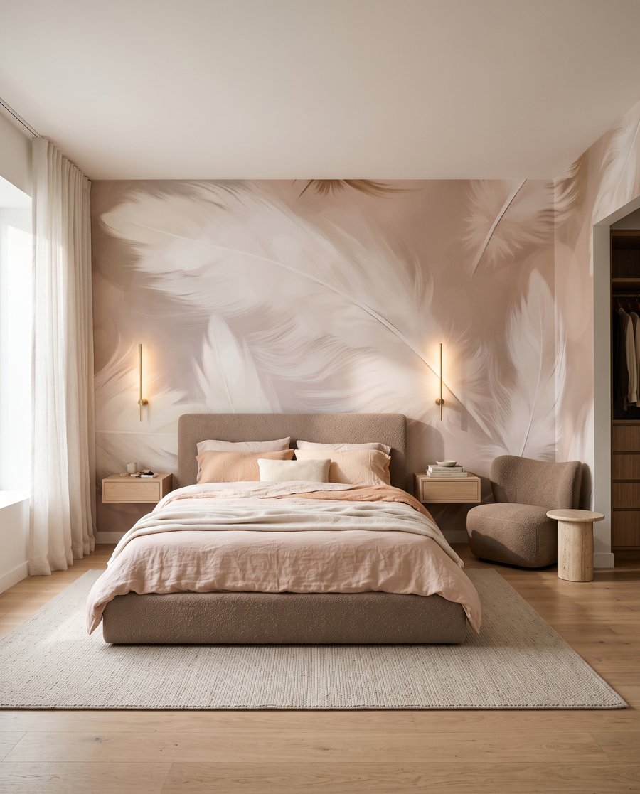 Federn in alle Richtungen in einem Interieur