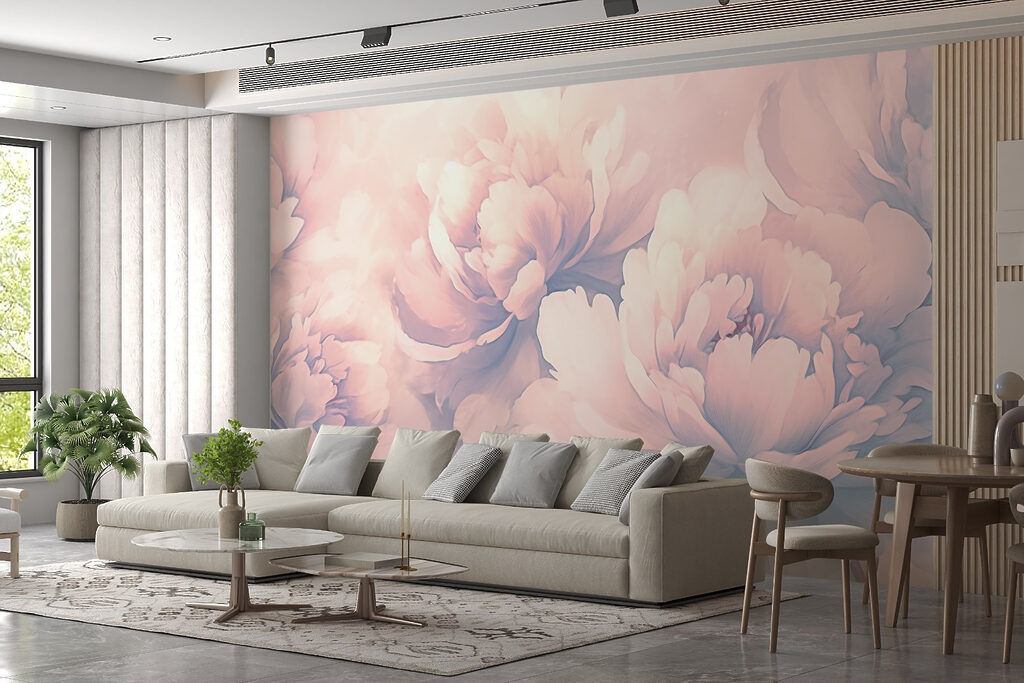 Blüten im Morgendunst in einem Interieur