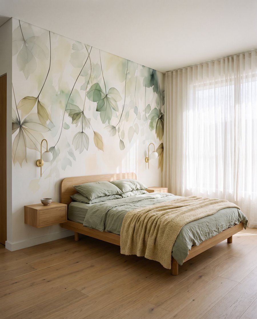 Blätter wie Schleier in einem Interieur