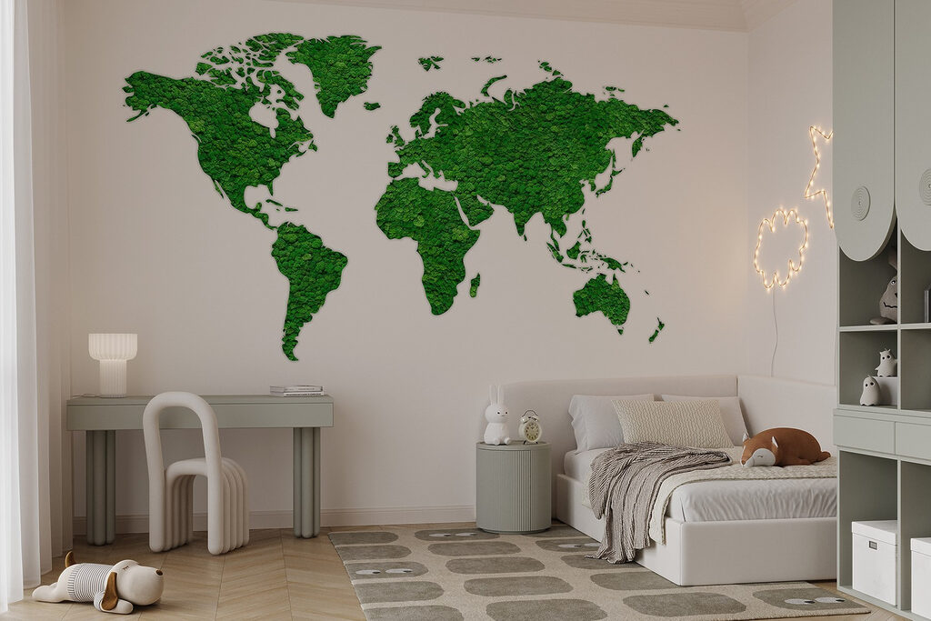 Weltkarte mit Farbspuren — Interieur 3