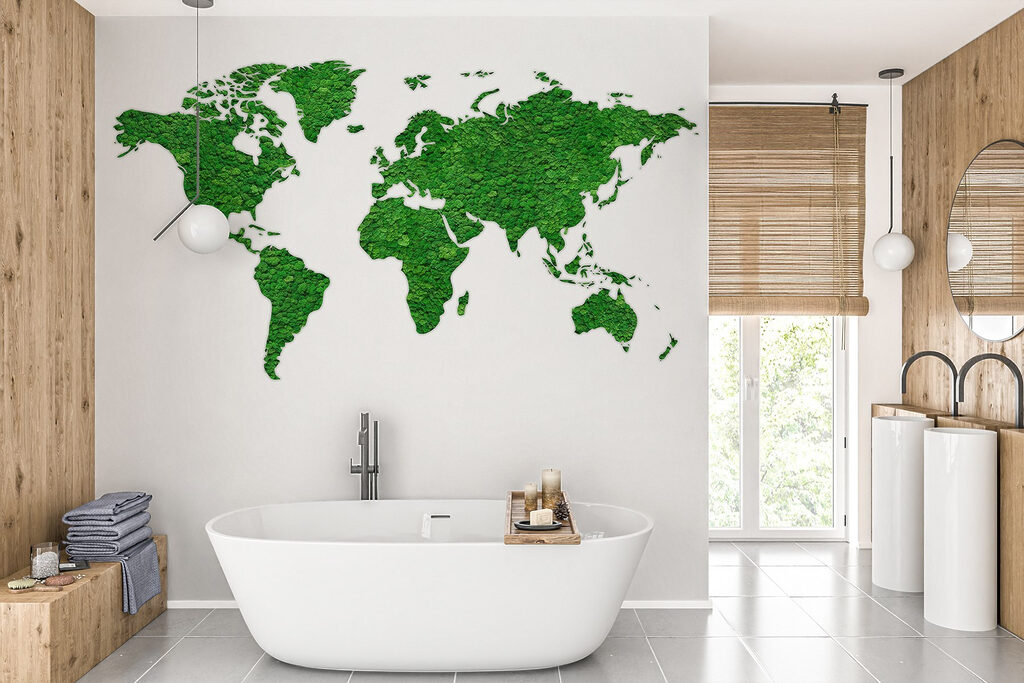 Weltkarte mit Farbspuren — Interieur 4