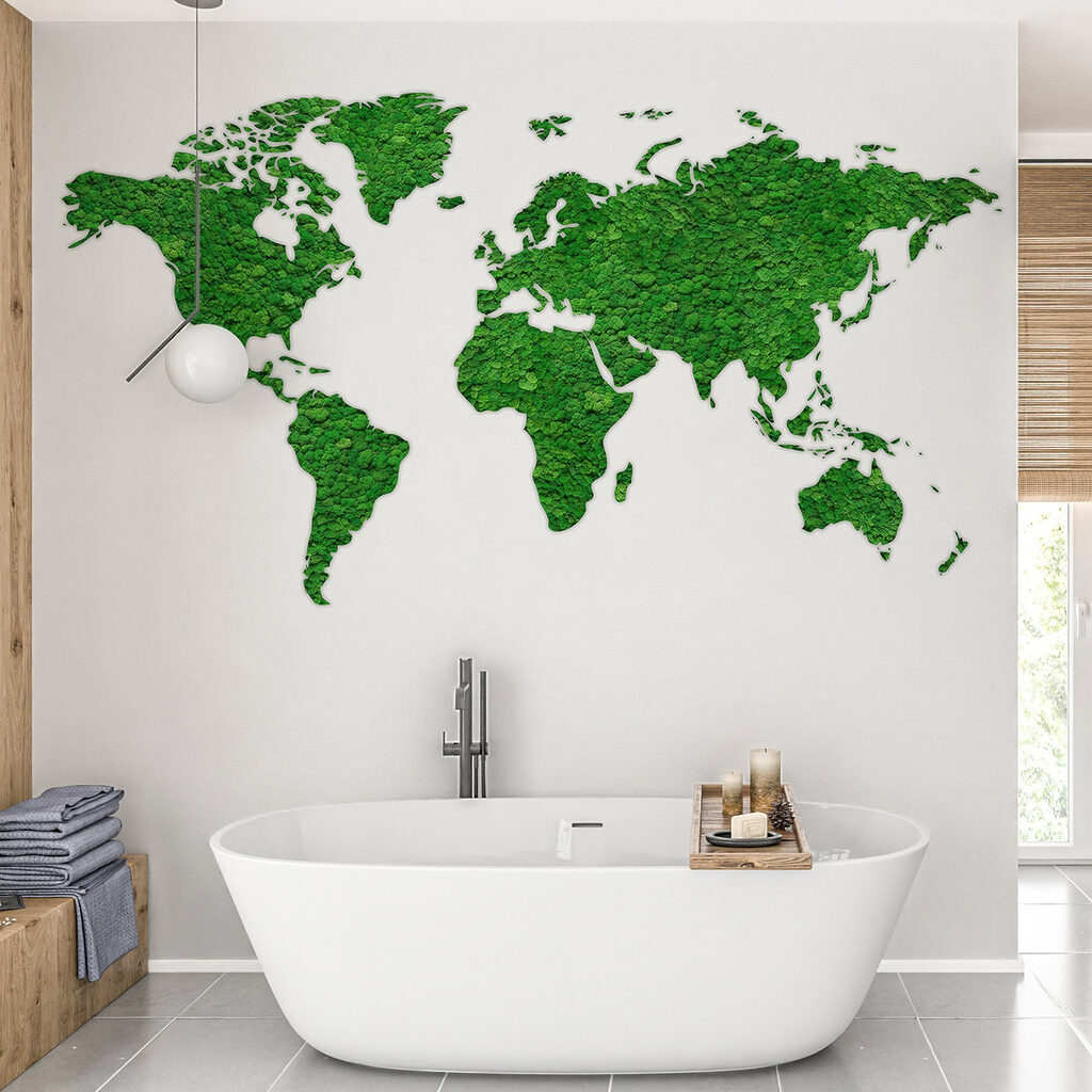 Weltkarte mit Farbspuren — Interieur 5