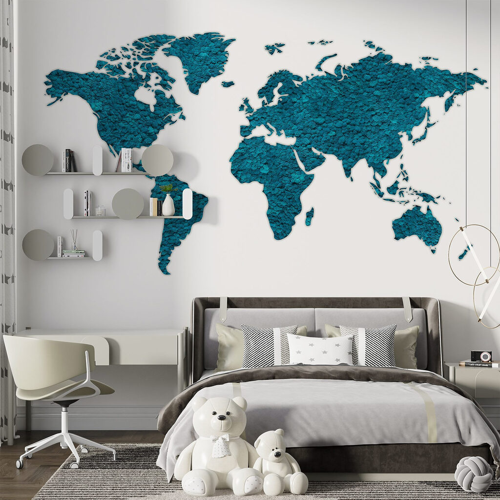 Weltkarte mit Farbspuren — Interieur 4