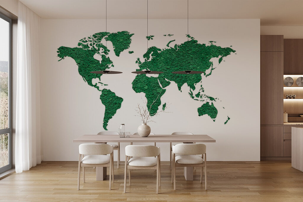 Weltkarte mit Farbspuren — Interieur 2