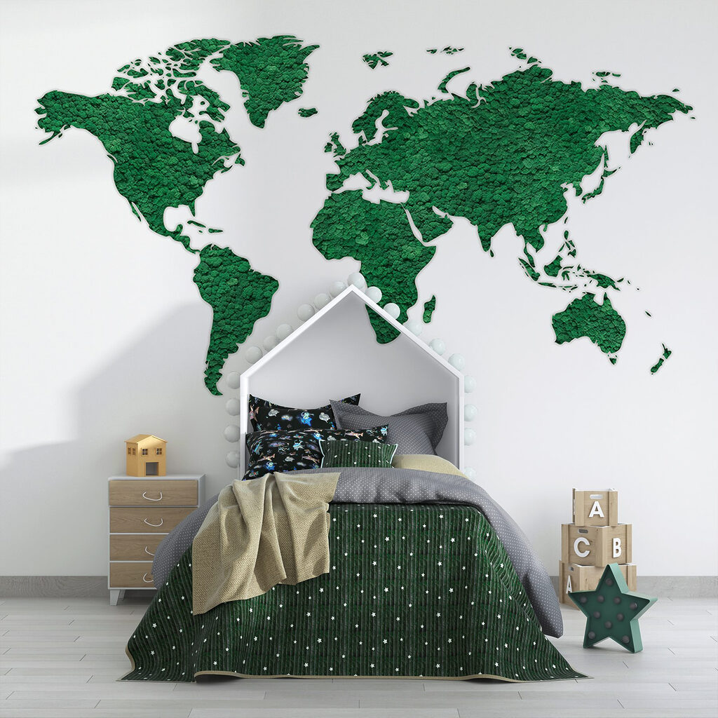 Weltkarte mit Farbspuren — Interieur 3