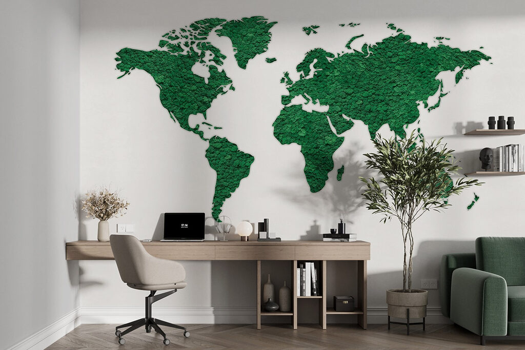 Weltkarte mit Farbspuren — Interieur 4