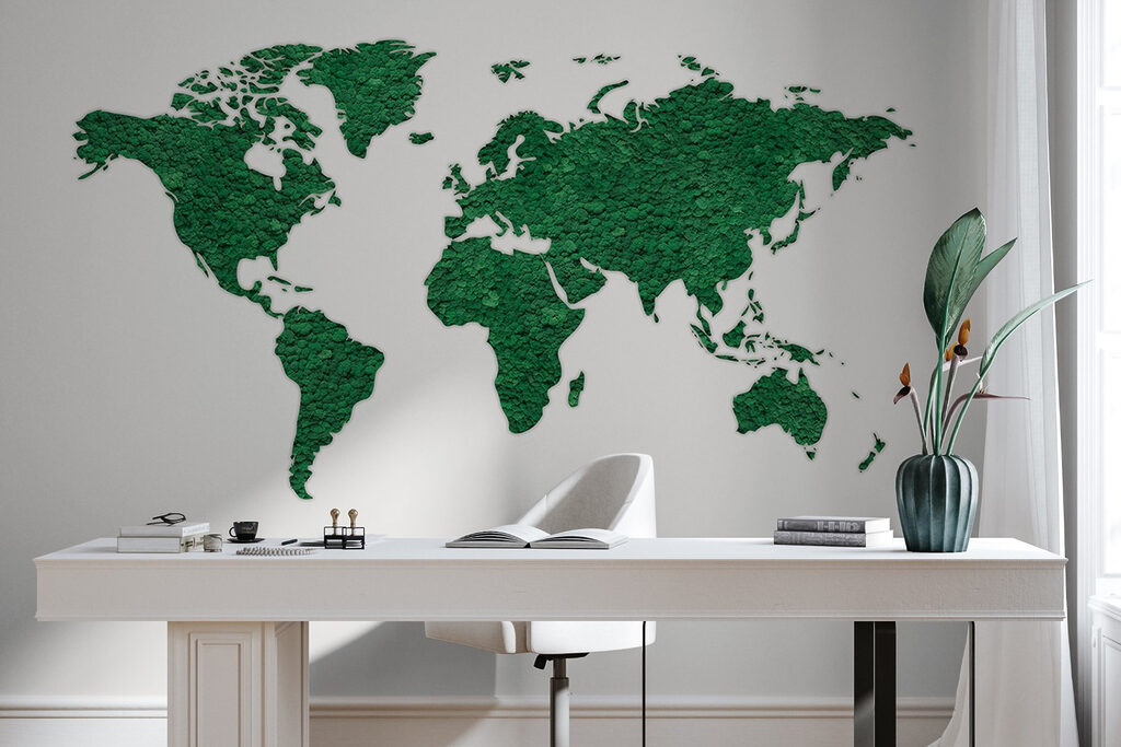 Weltkarte mit Farbspuren — Interieur 5