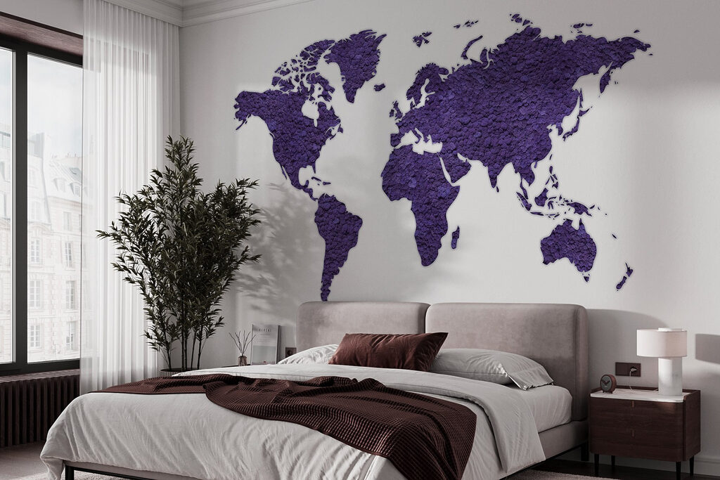 Weltkarte mit Farbspuren — Interieur 1