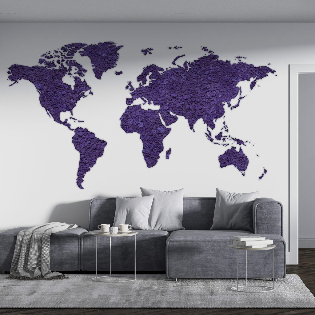 Weltkarte mit Farbspuren — Interieur 3
