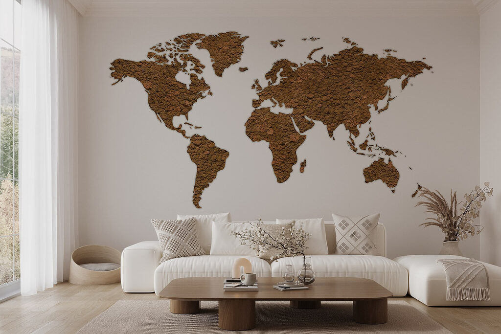 Weltkarte mit Farbspuren — Interieur 3